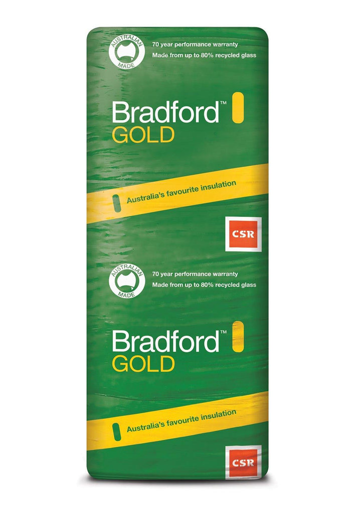 Bradford Gold Ceiling Insulation Batts - R2.5 - 1160 x 580mm - 10.8m²/pack - Insulfix