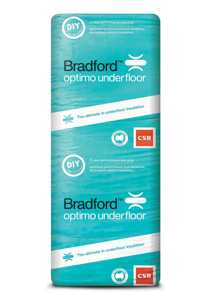 Bradford Optimo Underfloor Insulation Batts - R2.5 - 1160 x 415mm - 3.9m²/pack - Insulfix